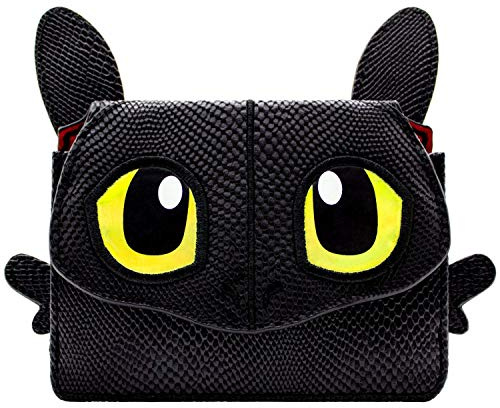 How to Train Your Dragon Toothless Purse Zipper Coin Pocket & Card Holder, Black