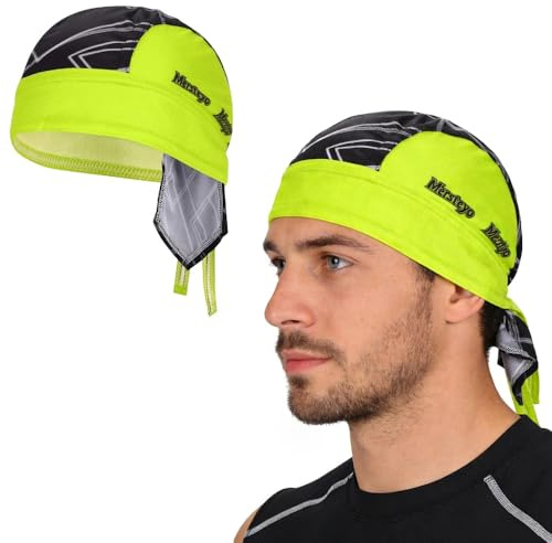 Hommes Bandana de Cyclisme/Vélo Anti-UV Bandeau Sports Respirant Chapeau de Pirate Coupe-Vent Casquette Foulard Séchage Rapide Confortable pour Moto VTT Courir Sports de Plein Air