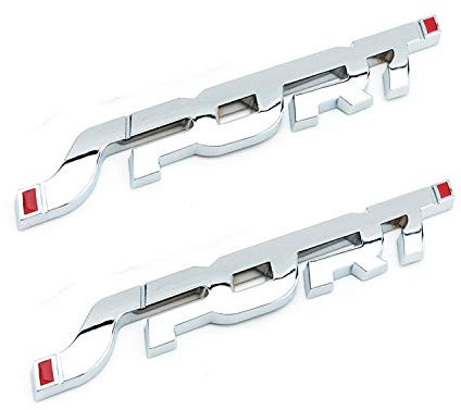 Auto Emblème Sport en Alliage, HUAPX Lot de 2 décalcomanies d'insigne de Logo de Coffre arrière d'aile latérale de Voiture (Argent)