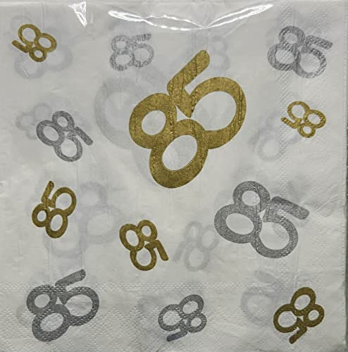 Udo Schmidt GmbH Servietten - 20 tlg., 33 x 33 cm, Silber/gold, 1-lagig, Papier