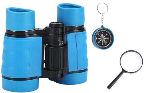 Binoculars Kids, Kids Telescope Outdoor Toys, Binoculars Toys for Outdoor Bird Watching, Hiking, Travel, 4x Magnification for Clear Views, A must-have for any young adventurer