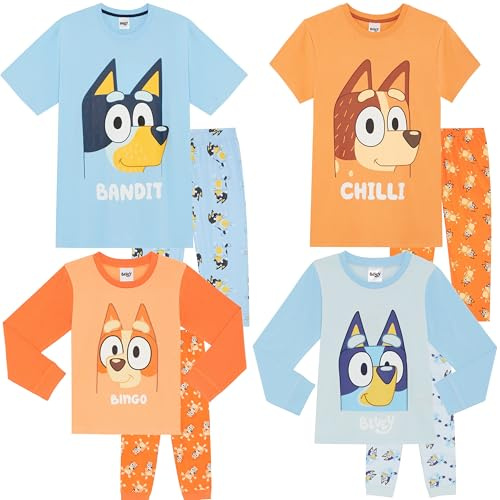 Bluey Pyjamas Familial pour Enfants - Taille 9-10 Ans: 140cm