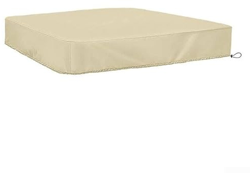 Sumsoctober Copertura per sabbiera da esterno, impermeabile, in tessuto 190T, beige, copertura protettiva per sabbiera da giardino, 120 x 120 x 20 cm, 150 x 150 x 20 cm, 180 x 180 x 20 cm, 200 x 200 x