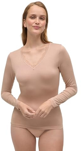 YSABEL MORA Camiseta Interior Manga Larga Bambú para Máxima Comodidad y Flexibilidad, Ideal para Piel Sensible, Tejido Suave y Transpirable, Ajuste Uso Diario, Alta Durabilidad.
