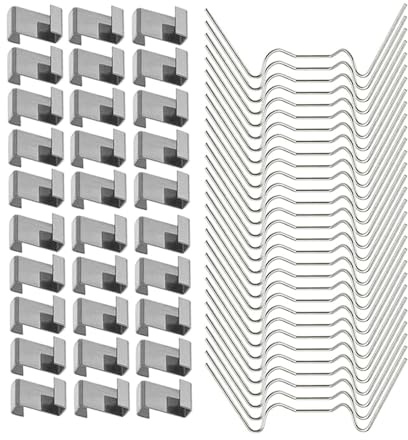 Confezione da 100 clip in acciaio inox per serre, installazione sicura, costruzione ad alta resistenza per grandi progetti