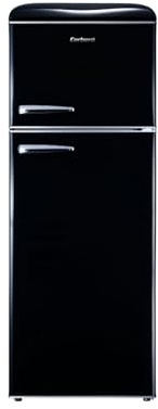 Corberó – Frigorífico Retro Estático | CF2PG148RN | 149x54x62 cm | Capacidad 215L | Congelador 45L | 40 dB | Luz Interior | Estantes de Cristal | Patas Niveladoras | Color Negro
