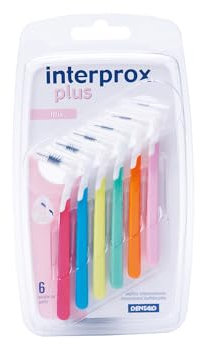 INTERPROX Plus Mix Interdentalbürsten – Fasern aus Tynex, mehrfarbig, 6 Stück