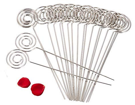 KSTE Memo-Halter, Memo-Clip, Silberfarben, Fotoklammer, DIY, Handwerk, Metall, Draht, Fotokarte, Bild, Memo, Note, Clips, kreative Persönlichkeit, Papierkartenhalter (50) (Größe : Runde Form)