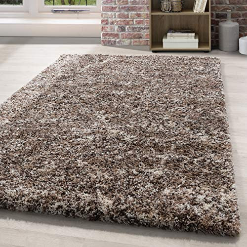 HomebyHome Shaggy Teppich Läufer Flur 80 x 150 cm - Hochflor Wohnzimmerteppich Mehrfarbig Extra Weich und Flauschig - Bettvorleger Teppiche für Schlafzimmer - Waschbarer Küchenläufer - Carpet, Halı