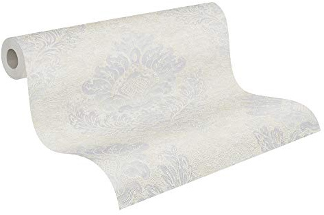 Papier Peint Baroque Metropolitan Stories 2 A.S. Création Alena - St. Petersburg Papier peint intissé 10.05 m x 0.53 m Beige Gris Blanc Fabriqué en Allemagne 379015 37901-5