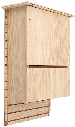 Jiawu Fledermaushaus-Bausatz, Großes Fledermaushaus aus Holz für den Außenbereich, Einstöckiger Fledermauskasten Zum Landen, Künstlicher Fledermausquartier Zum Anlocken von Fledermäusen