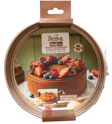 Decora, 0070114 Stampo, Dim. Ø 21,5 x h 10 cm, con pratica Chiusura a Cerniera per sformare facilmente ogni Preparazione, In Robusto Metallo Antiaderente