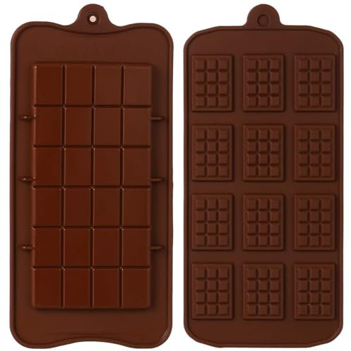 GXGM Stampi Silicone, Cioccolatini Stampo Silicone, Mini Stampo per Barretta di Cioccolato Facili da Sformare per Fatti in Casa Praline, Caramelle, Decorazione di Torte, 2 pezzo
