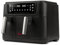 Girmi FG26 - Freidora de aire Ecofrit Bis, 2400 W, 9 litros, contenedores antiadherentes, pantalla digital, sin BPA-PFOA, 2 zonas de cocción separadas, incluye libro de recetas, negro