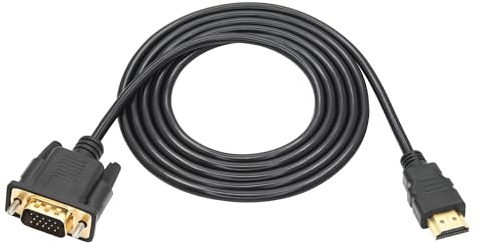 Riertostng - Cable adaptador HDMI a VGA (1,5 m, 1080p, chapado en oro, HDMI macho a VGA macho convertidor de vídeo de alta definición, para ordenador, ordenador de sobremesa, ordenador portátil, PC