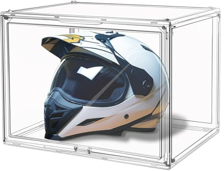MADEHAY Vitrina para Bolso，Casco Caja de Exhibición de Acrílico Transparente, Plexiglass Vitrina Expositora，Vitrina de Muñecas con Puerta para Figuras Coleccionabl (1, 45x33x33cm)