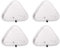 Malayas- Juego de 4 Almohadillas de Limpieza de Microfibra Triangulares Lavables para mopas de Vapor Vax S1S2 y X5
