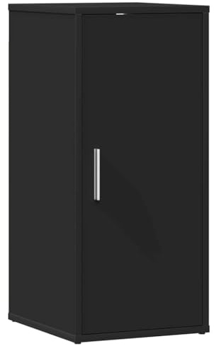 vidaXL Armoire à Chaussures, Placard à Chaussures avec Étagère, Meuble de Rangement Entrée Salle de Séjour, Scandinave, Noir Bois d'Ingénierie