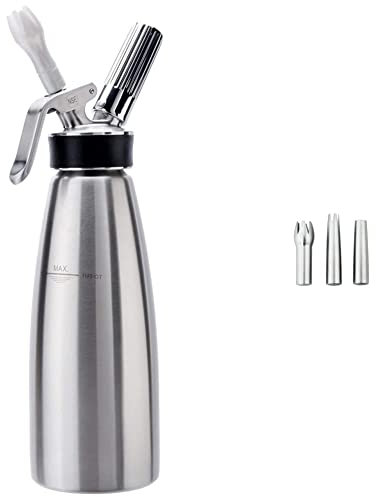 ISI CB502 Sifone montapanna. & Beccucci per Pasticceria, Acciaio Inossidabile, Argento