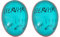 Vastsea 2 Stück Eieruhr Egg-Timer, Timer für die Verfärbung von Eiern, Harz-Eieruhr, Wiederverwendbar, für Küche Kochen (Blau)