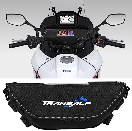 Generico Borsa da Manubrio per XL750 Transalp 2023- XL650 XL 750 650 Borsa da Navigazione per Volante da Moto, Borsa per Telefono Impermeabile Portatile (B)