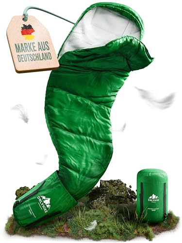 ONLYHIKE® Innovador saco de dormir de verano pequeño y ultraligero [a partir de 750 g] | Saco de dormir ultraligero en talla M-XL | Saco de dormir momia para exterior para dormir reparador en camping