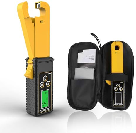 Digital Pinza Amperimétrica, DC AC Pinza amperimétrica Multímetro Con medición sin contacto, bloqueo y almacenamiento de datos, reconocimiento automático AC/dc, pantalla de retroiluminación