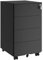 SONGMICS Schubladenschrank, Rollcontainer, mobiler Aktenschrank, Metallschrank, Druckertisch, abschließbar, 4 Schubladen, vormontiert, Büro, Homeoffice, 45 x 39 x 69 cm, tintenschwarz OFC064B16