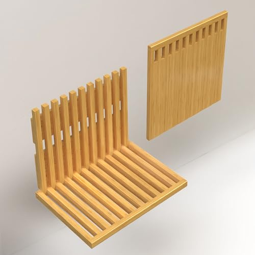 Siège de Douche Mural Rabattable en Bambou – Chaise Pliante Murale 120 kg – Banc de Douche Bois Résistant à l'eau – Douche, Entrée, Piscine – Gain de Place 34x42 cm – Design Belge