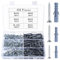 410 Pcs Wall Plugs and Screws, Raw Plugs and Screws Set, Masonry Screws and Wall Plugs Set, Expansion Wall Anchors and Wood Screws, Heavy Duty Self Tapping Screw and Wall Plug Set, Wall Fixings