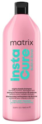 Matrix Instacure Build-A-Bond, Mighty Bonds Shampoo, Repairing Formula, For Damaged Hair, With Citric Acid and Squalane, Strengthens From the Inside, Smooths and Softens, 1L