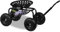 Relaxdays fahrbarer Gartensitz, höhenverstellbar, 150 kg, Stauraum, Rollsitz Gartenarbeit, Stahl, Luftreifen, schwarz