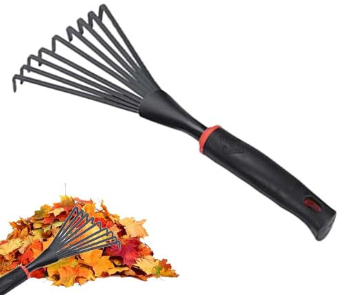 Râteau de scarification - Râteau manuel haute performance avec 9 dents - Râteau de scarification haute performance pour étaler le paillis, pour les travaux de jardinage et pour ameublir le sol