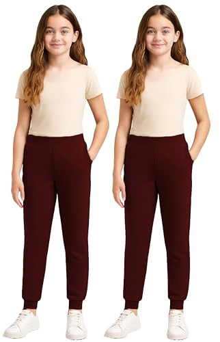 kraftd Boys & Girls School Jog Pants Sports Games Fleece PE Joggers Trouser Jogging Tracksuit Bottoms 5-13 Years | Kids Sweatpants | Childrens Jogger