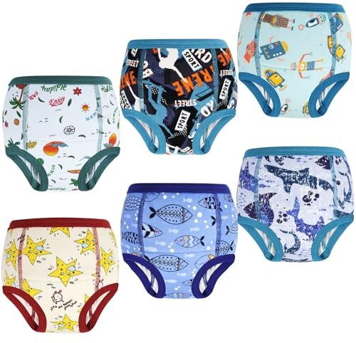 MOEMOE BABY Töpfchen Trainingshose 6 Stück Baby Trainingshosen Töpfchen Unterwäsche Kinder für Jungen 3 Jahre