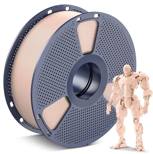 Sunlu PLA Hudfärg Filament 1,75 mm, 3D-skrivarfilament PLA, måttnoggrannhet +/- 0,02 mm, Rent lindat 1 kg spole (2,2 lbs) för de flesta 3D-skrivare, Hudfärg 1000 g