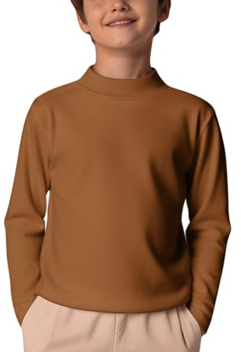 Arshiner Maglia Termica Bambino Intimo Termico per Ragazzi Maniche Lunghe, Tinta Unita Maglia/Calzamaglia Bambini Strato Base Intimo Termico Alto 5-12 Anni