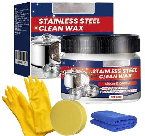 Removedor de arañazos de acero inoxidable para electrodomésticos, pasta limpiadora multiusos mejorada 2025, kit de reparación de arañazos para horno, fregadero, nevera, utensilios de cocina (1 unidad)