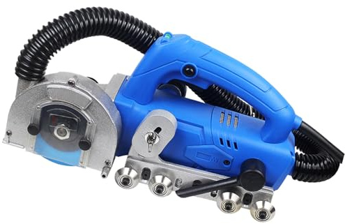 RkgSinuo Limpiadora De Juntas De Azulejos EléCtrica De 1200 W con Soplador De Agua AutomáTico Y Profundidad De Corte Ajustable para Limpiar Huecos