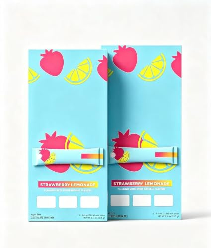Sachets d'électrolytes pour l'hydratation (2 pièces) | Limonade à la fraise, sans sucre