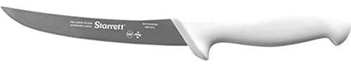Starrett Coltello da Disossamento da Cucina in Acciaio Inox Dello Chef, Profilo Curvo Stretto, 6 Pollici (150 mm), Manico Bianco (BKW106-6)