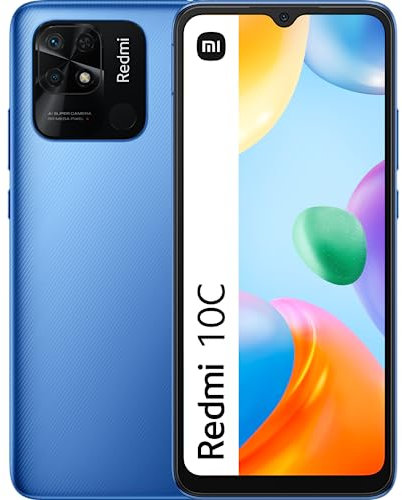 Xiaomi Redmi 10C - Smartphone 6.71 Dot Drop Display, Dual SIM (4GB + 128GB, Ocean Blue)