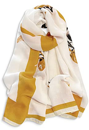 LumiSyne Donna Sciarpa In Cotone Lino Stampa Floreale Lettere Stile Moda Sciarpe Da Donna Leggera e Morbido Sciarpa Lungo Scialle Grande Scialle Stole Protezione Solare Caldo Quattro Stagioni