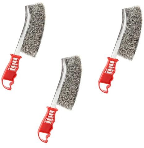 3 Pieces Cepillo de Alambre Cepillo de Acero Inox de Limpieza Cepillo Metalico Para Limpiar Escoria de Soldadura Suciedad Grasa Óxido y Polvo