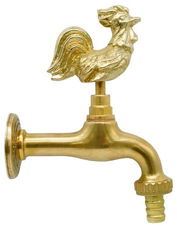 L'Artistica F.LLI PERINCIOLI | Grifo con asa Gallo, grifo de latón para fuentes de columna o pared, 165 x 137 mm