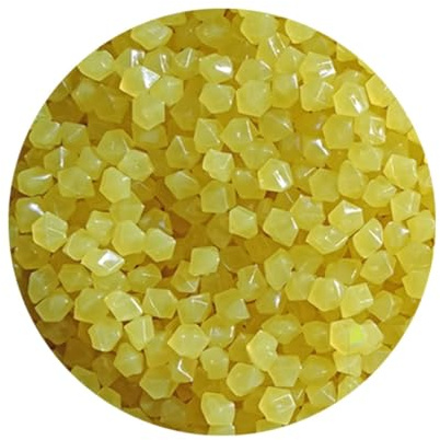 Pack of 200 Aquarium Colour Pebbles, Glow in the Dark Artificial Stones for Vase Fillers, Decoration, Luminous Stones, Decoration Luminous Rocks (Yellow, One Size)