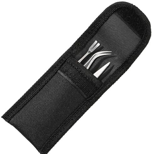 WQDD STANPET Zeckenzange Set 3-teilig – Zeckenentferner für Mensch, Hunde & Katzen, Edelstahl Zeckenpinzette + Zeckenhaken mit Aufbewahrungstasche – Präzise Zeckenzange Mensch & Tier