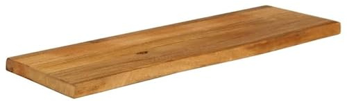 Eleganz Tavolo in legno di mango massiccio, 100 x 20 x 3,8 cm, con bordo dell'albero, effetto rovere naturale, per stile rustico, durevole ed ecologico