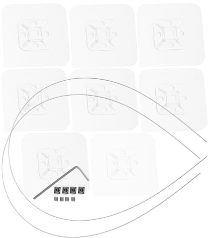IWOWHERO 2pezzi Cinghia da Parete Regolabile in Metallo per Mobili Kit Cinghie di Sicurezza Antiribaltamento Adesivi per Tv Schermo Piatto Cassettiere Librerie Armadietti Protezione