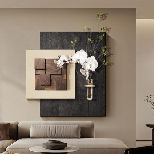3D Vision Sandsten Väggkonstdekor, Enkel Design Sandsten Väggkonst Fototapet, Skulptur, Lämplig för Vardagsrum och Sovrum Korridor Fototapet (Grå 65 * 70cm/25.6 * 27.6in)